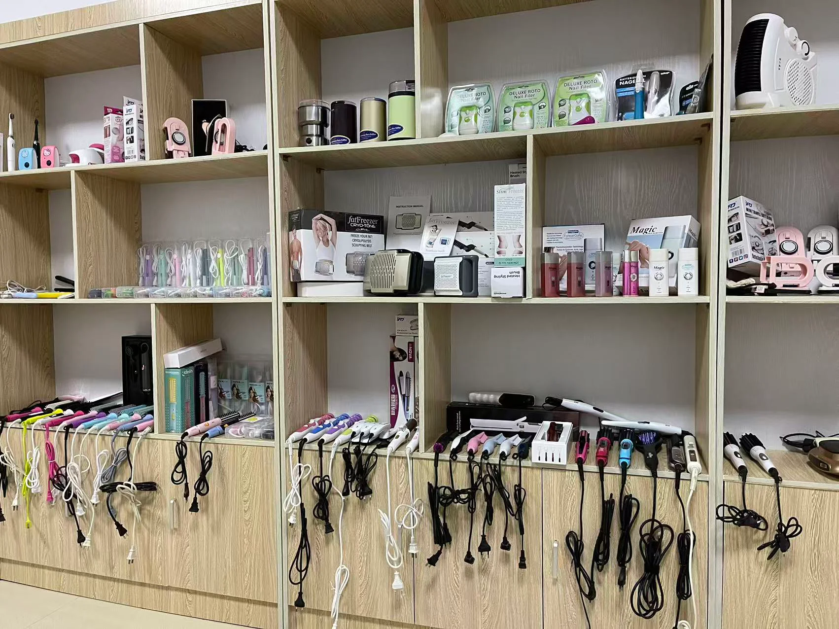 Supplied photograph of a sample-room display