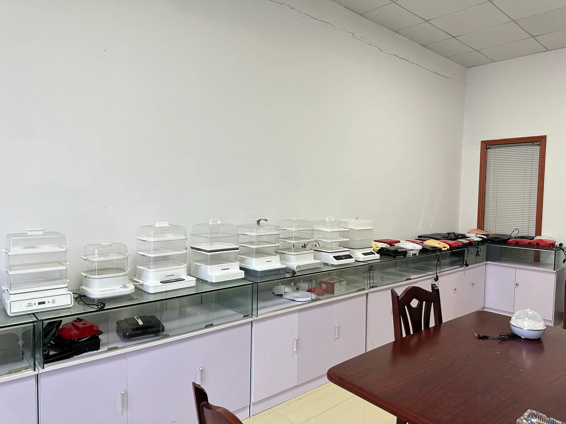 Supplied photograph of a sample-room display