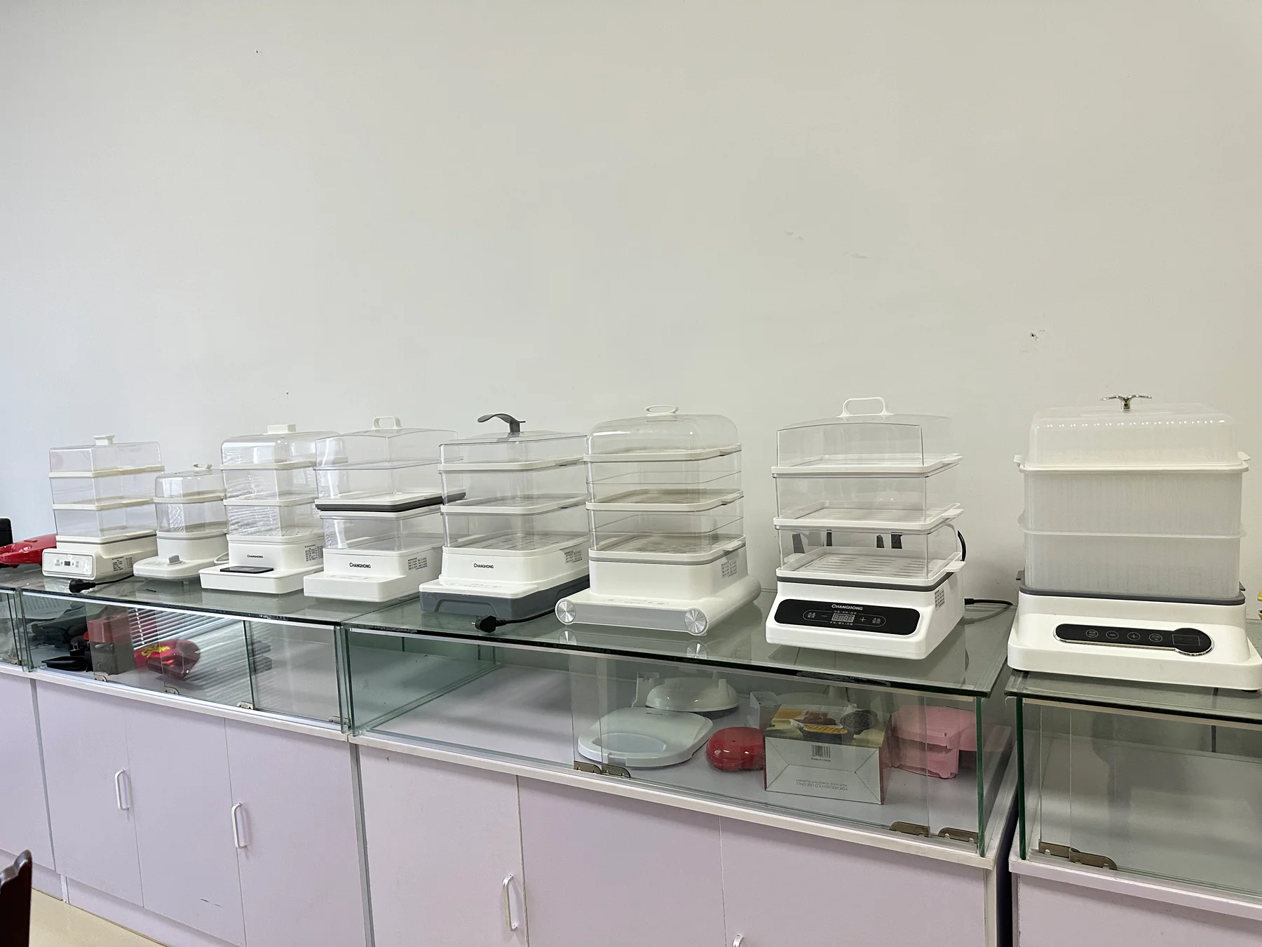 Supplied photograph of a sample-room display