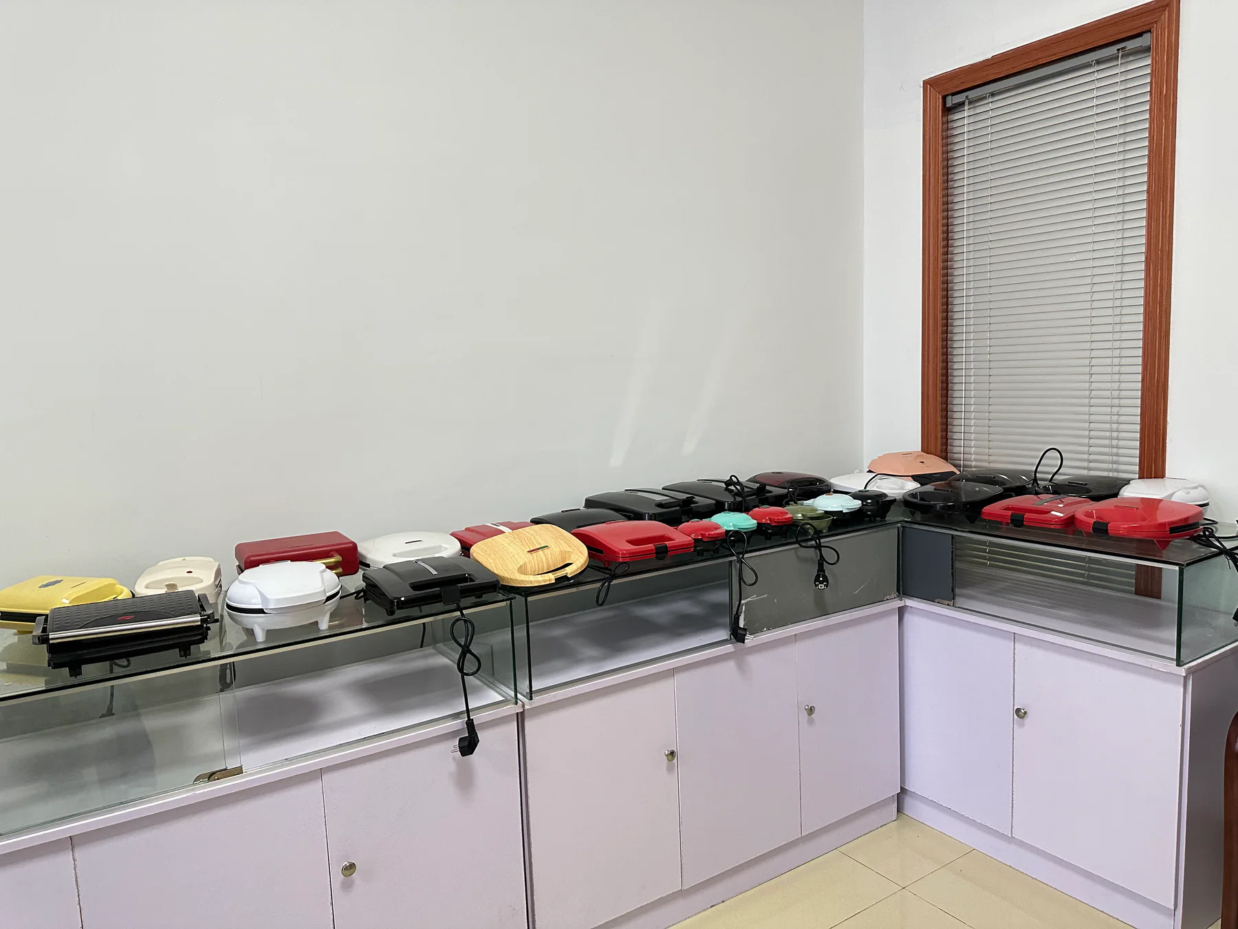 Supplied photograph of a sample-room display