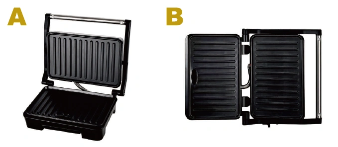 KS-002 Panini maker — catalogue illustrated configuration reference